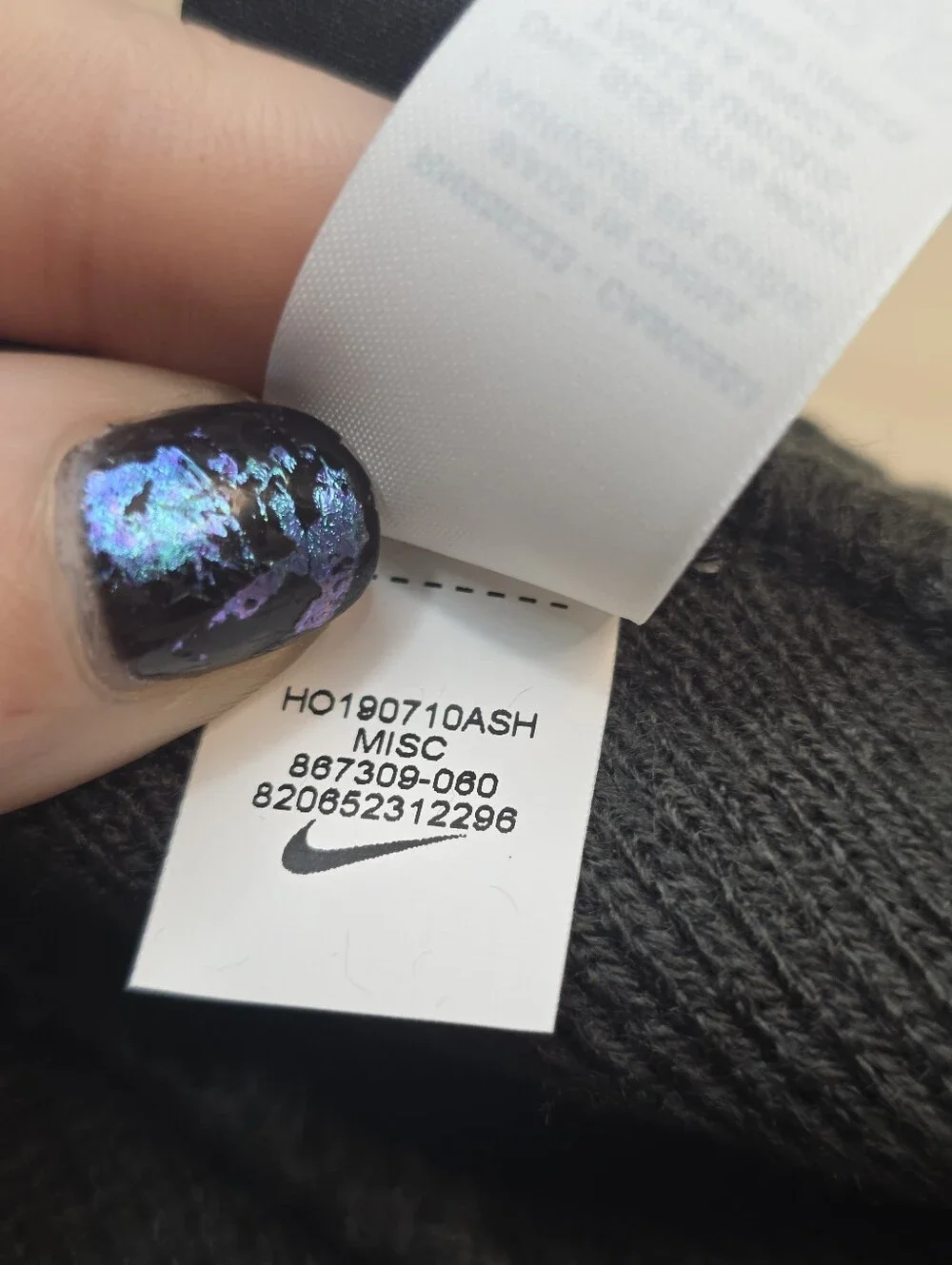 NWT Nike x Vivint.Solar Knit Beanie / Winter Hat - Cool Gray (Unisex One Size)